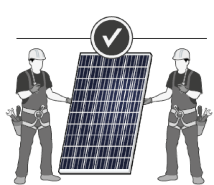 Manipulación de módulos fotovoltaicos
